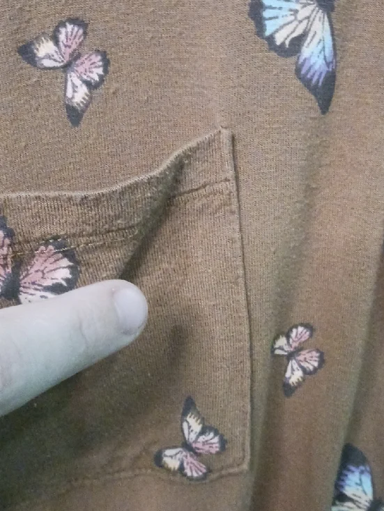 No Boundaries Brown Butterfly Knot-Front Tee - Picture 3 of 6